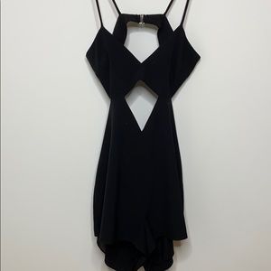 black cutout romper